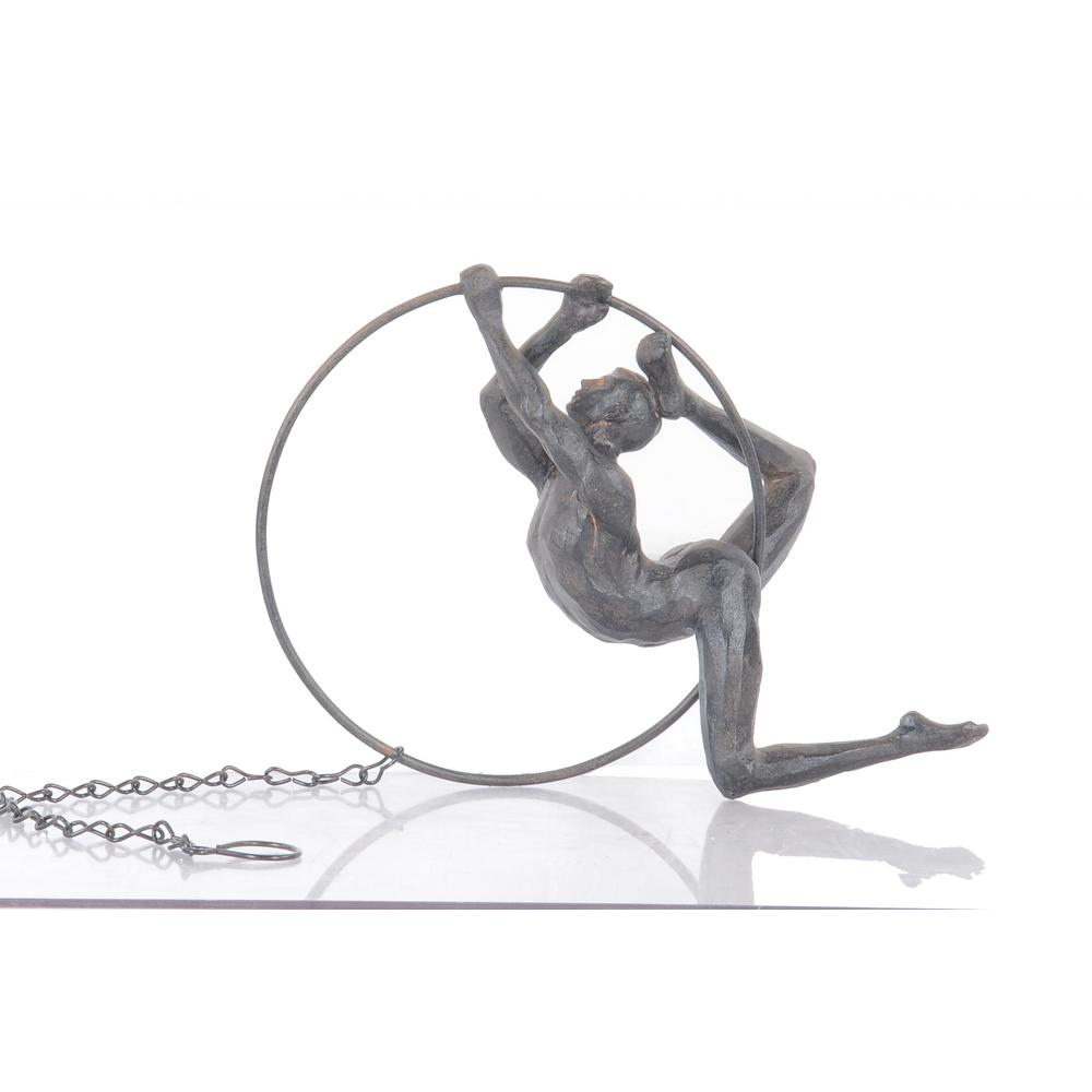 Athletic Man Hanging Ring Sculpture - 364258. The main picture.