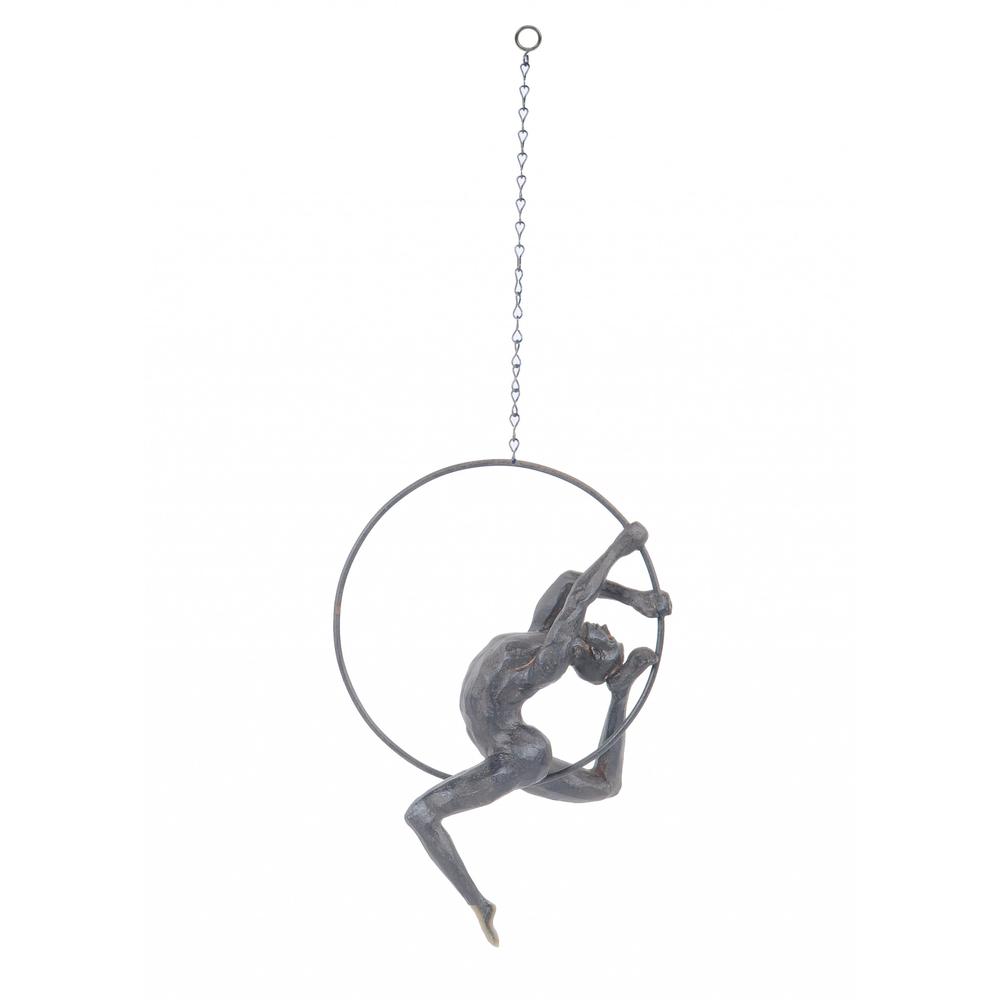 Athletic Man Hanging Ring Sculpture - 364258. Picture 2