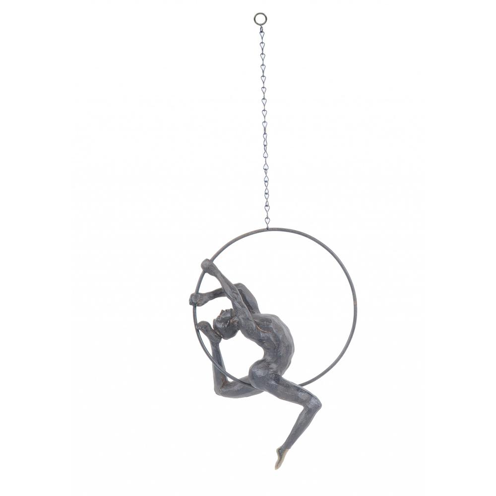 Athletic Man Hanging Ring Sculpture - 364258. Picture 3