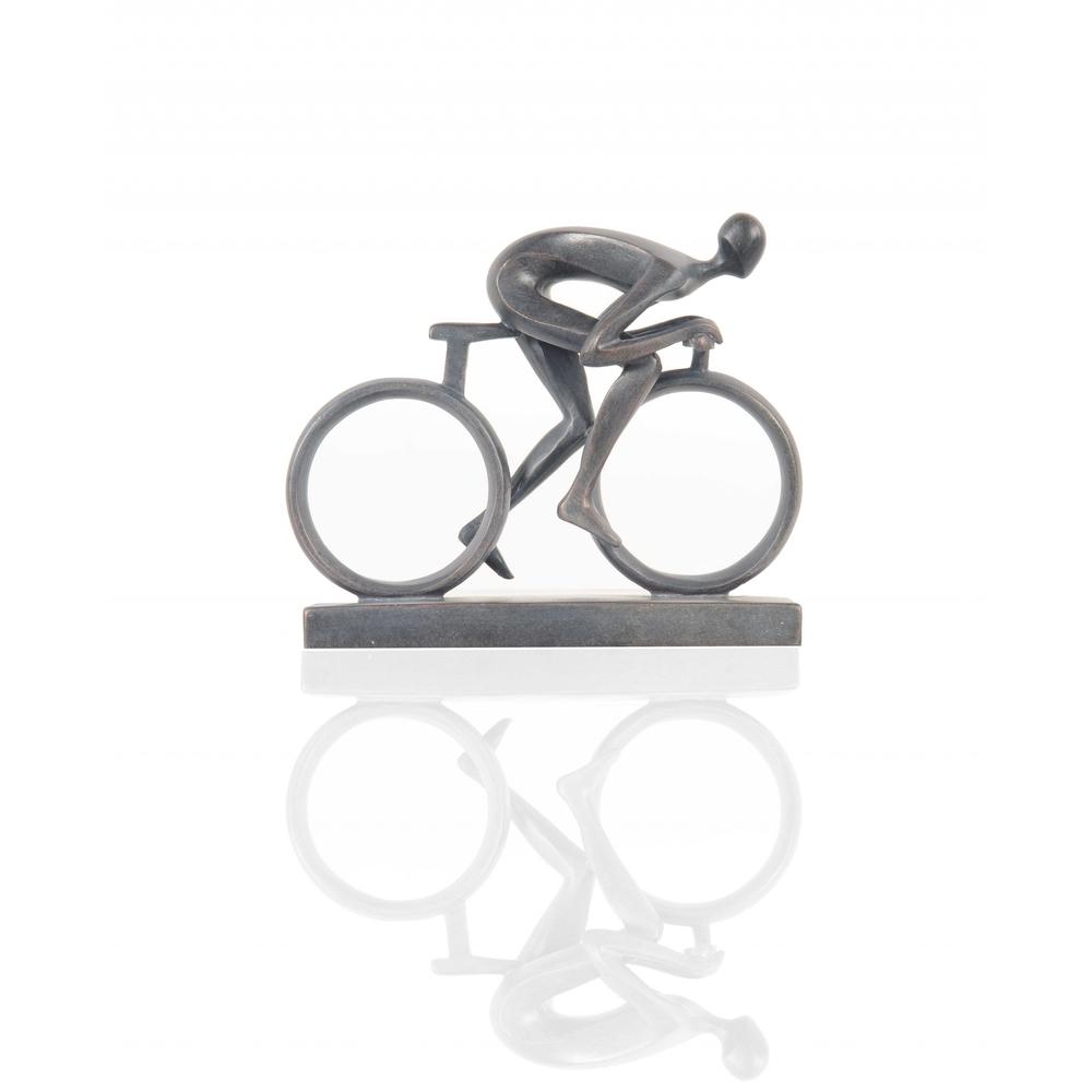 Minimalist Cyclist Cement Finish Statue - 364259. Picture 1