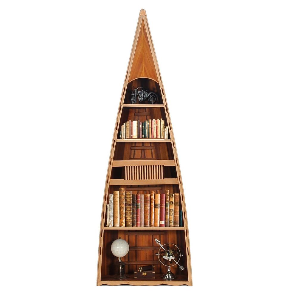 31" x 90" x 20.5" Wooden Canoe  Book Shelf - 364286. Picture 5