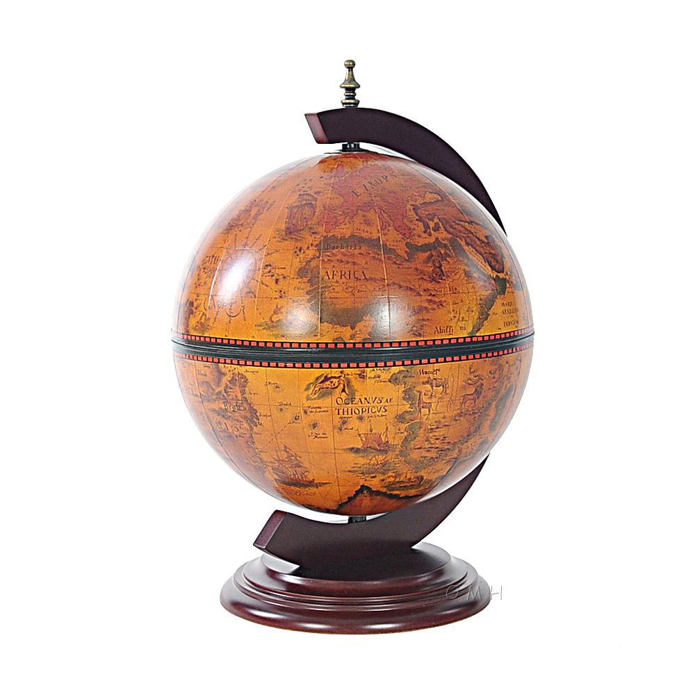 13" x 15" x 19" Red Globe with Chess Holder - 364359. Picture 3