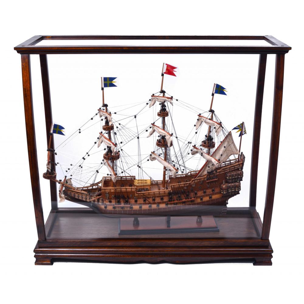 13" x 34" x 31.5" Classic Brown For Midsize Tall Ship  Display Case - 364372. Picture 4