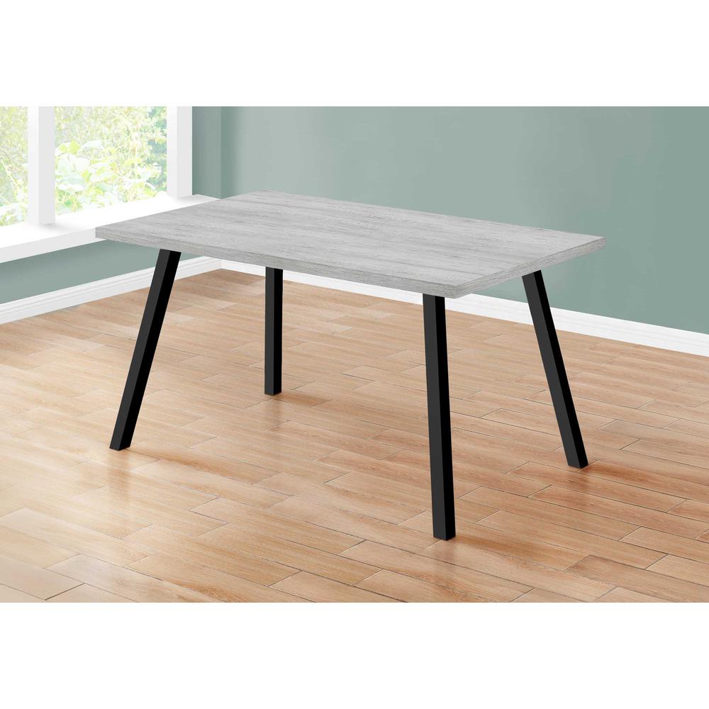 60" X 36" X 31 " Grey Black Metal Dining Table - 366048. Picture 2