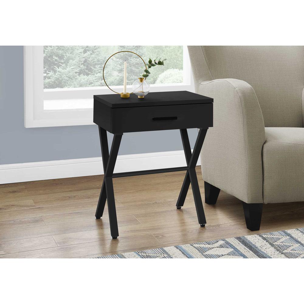 18.25" X 12" X 22.25" Black Metal Accent Table - 366066. Picture 3