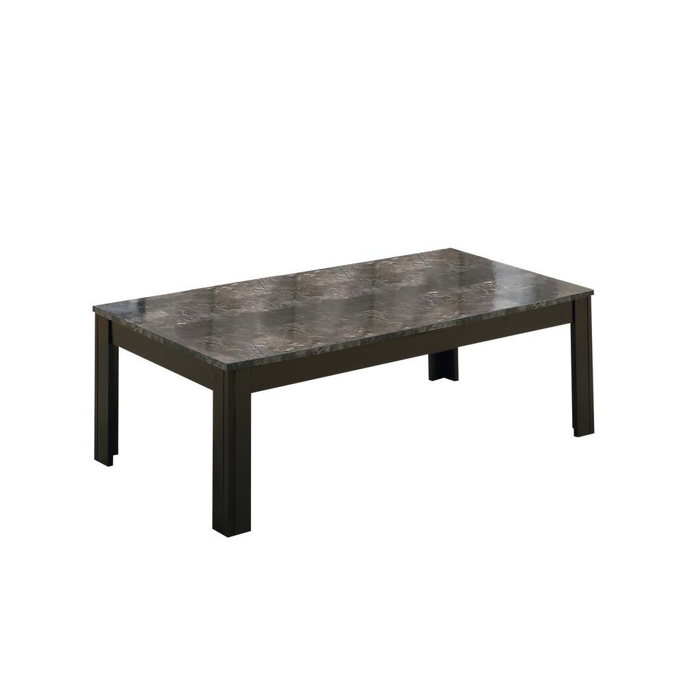 Black Grey Marble-Look Top Table Set - 3Pcs Set - 366076. Picture 1