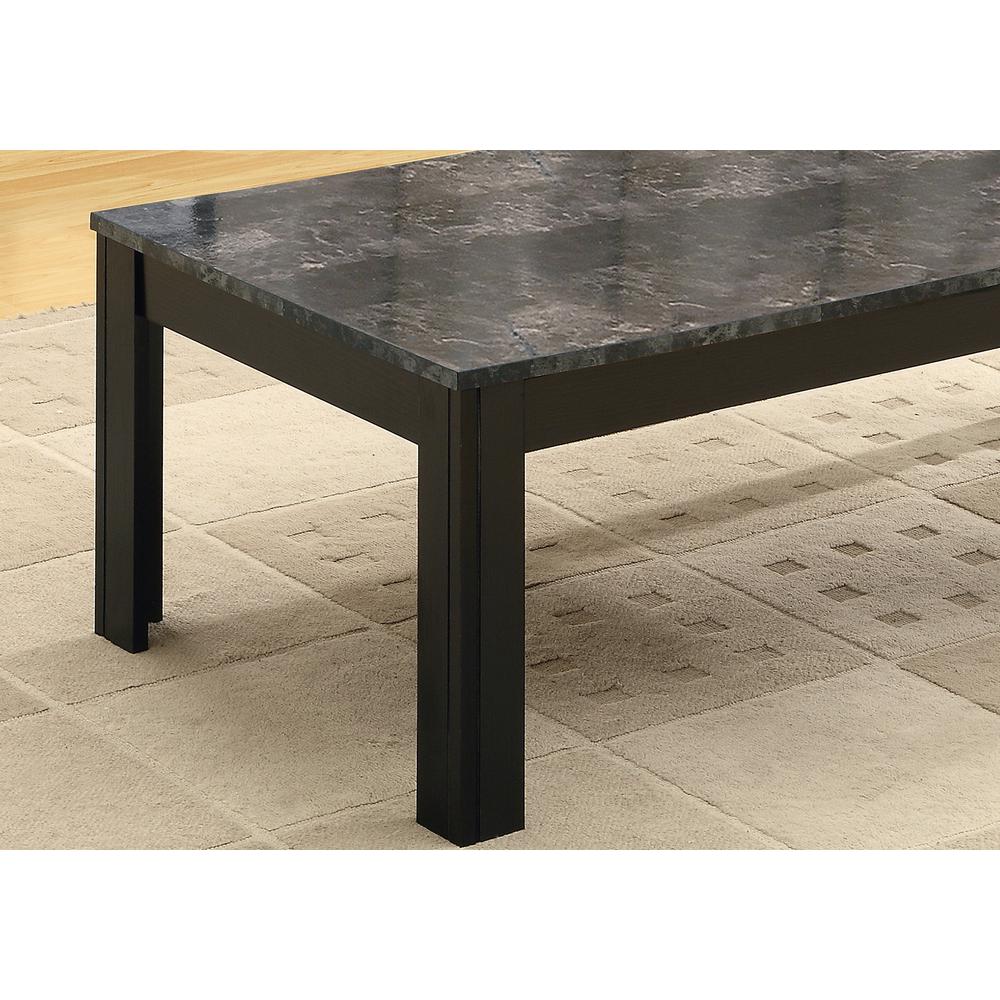 Black Grey Marble-Look Top Table Set - 3Pcs Set - 366076. Picture 2