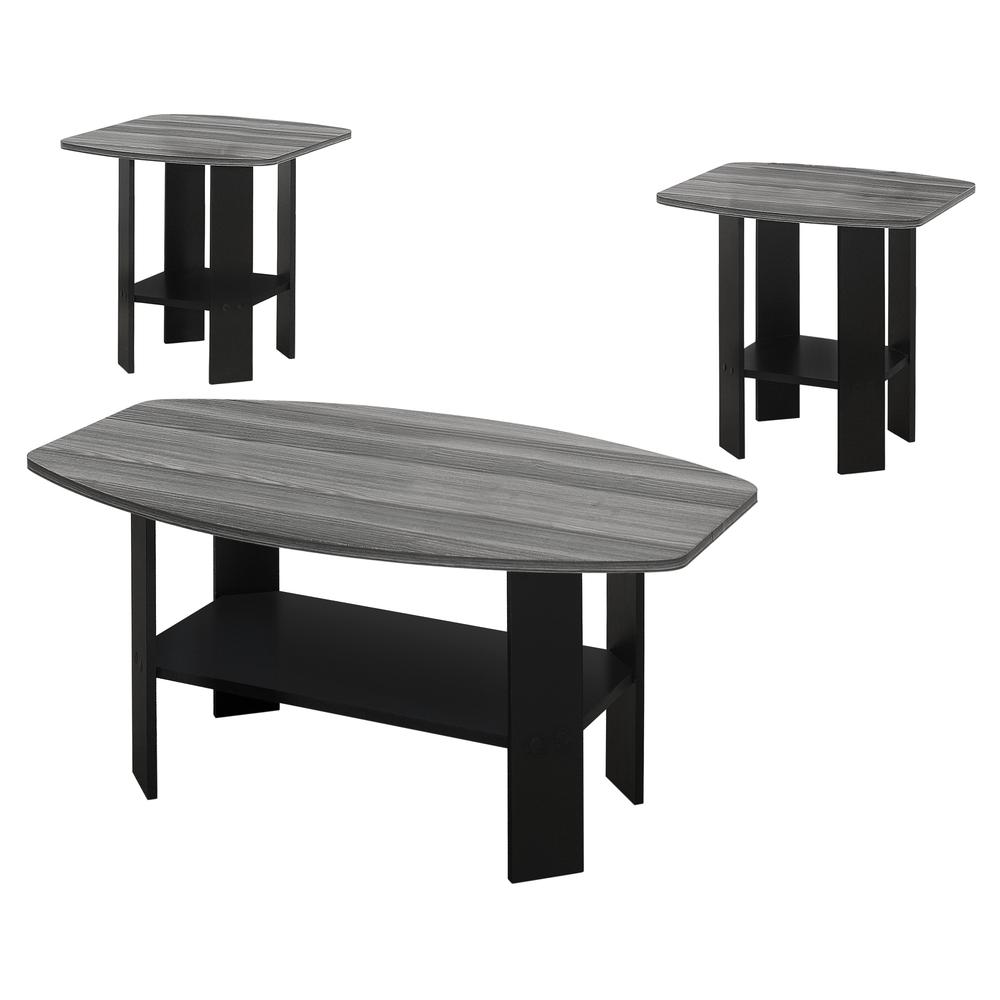 Black Grey Top Table Set - 3Pcs Set - 366082. Picture 1