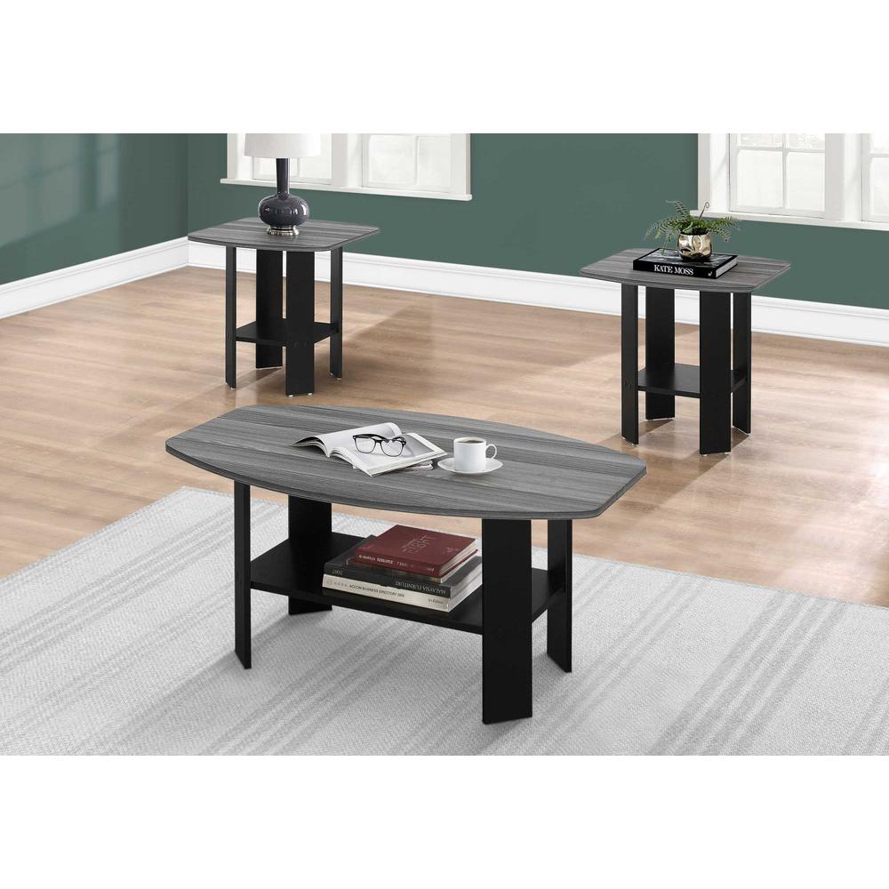 Black Grey Top Table Set - 3Pcs Set - 366082. Picture 3