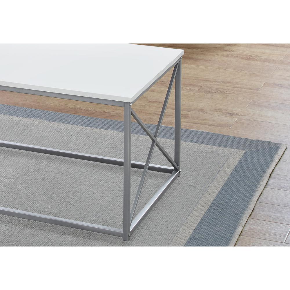 White Silver Metal Table Set - 3Pcs Set - 366087. Picture 2