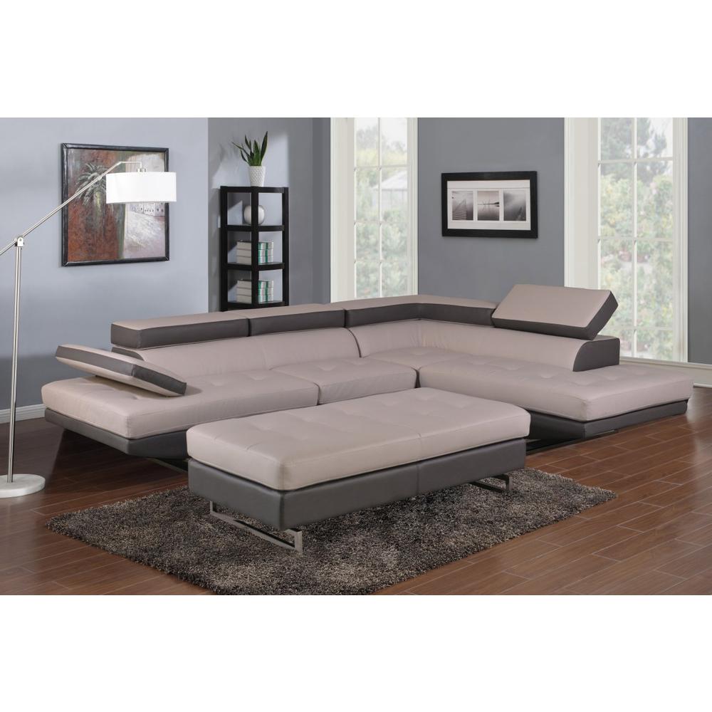 124" X 94" X 36" Twoto Tone Sectional RAF - 366196. Picture 1