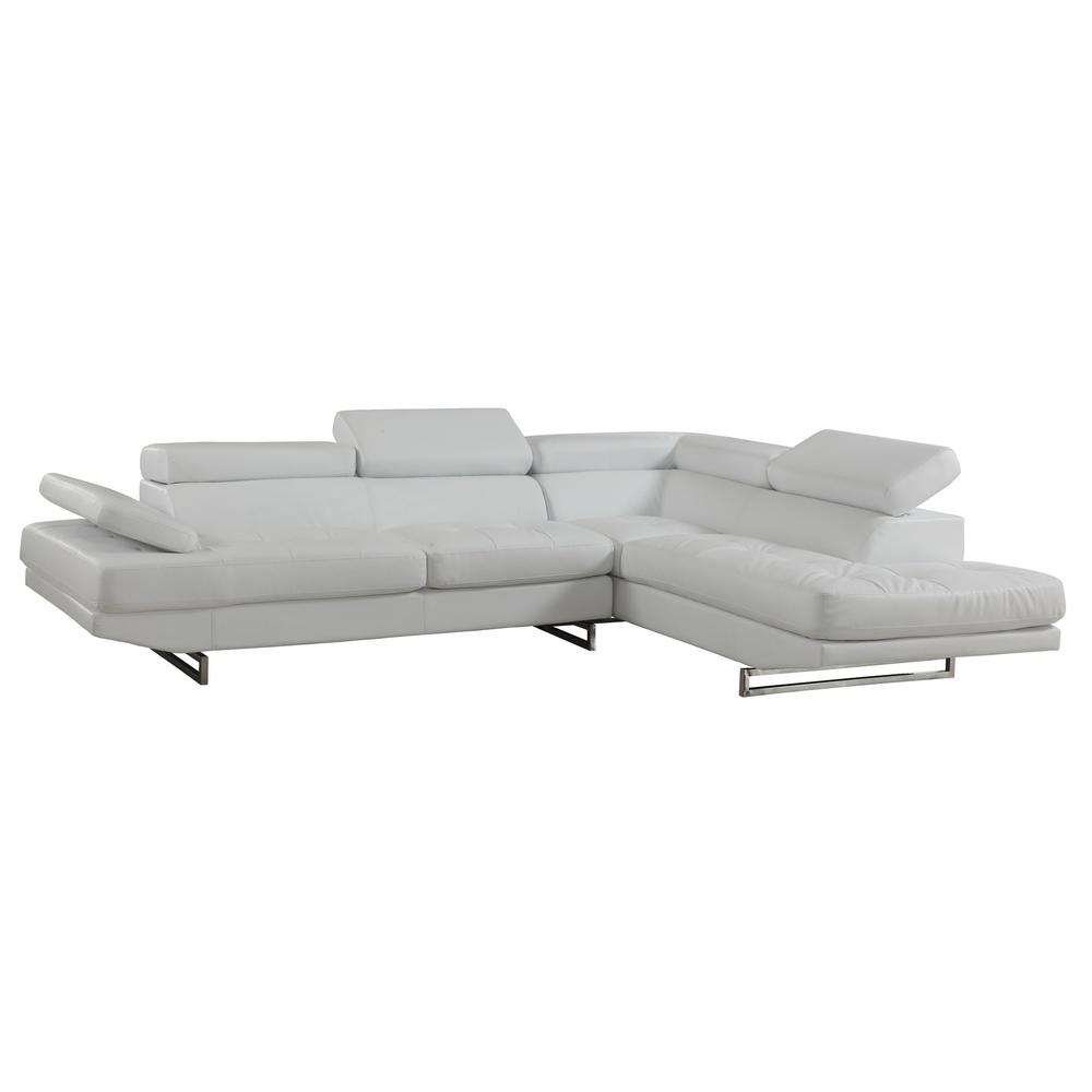 124" X 94" X 36" White  Sectional LAF - 366220. Picture 1