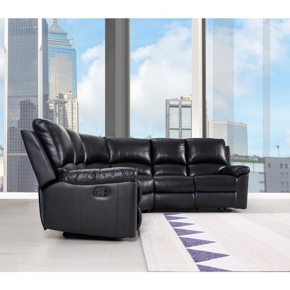 80" X 80" X 39" Black  Sectional - 366242. Picture 4