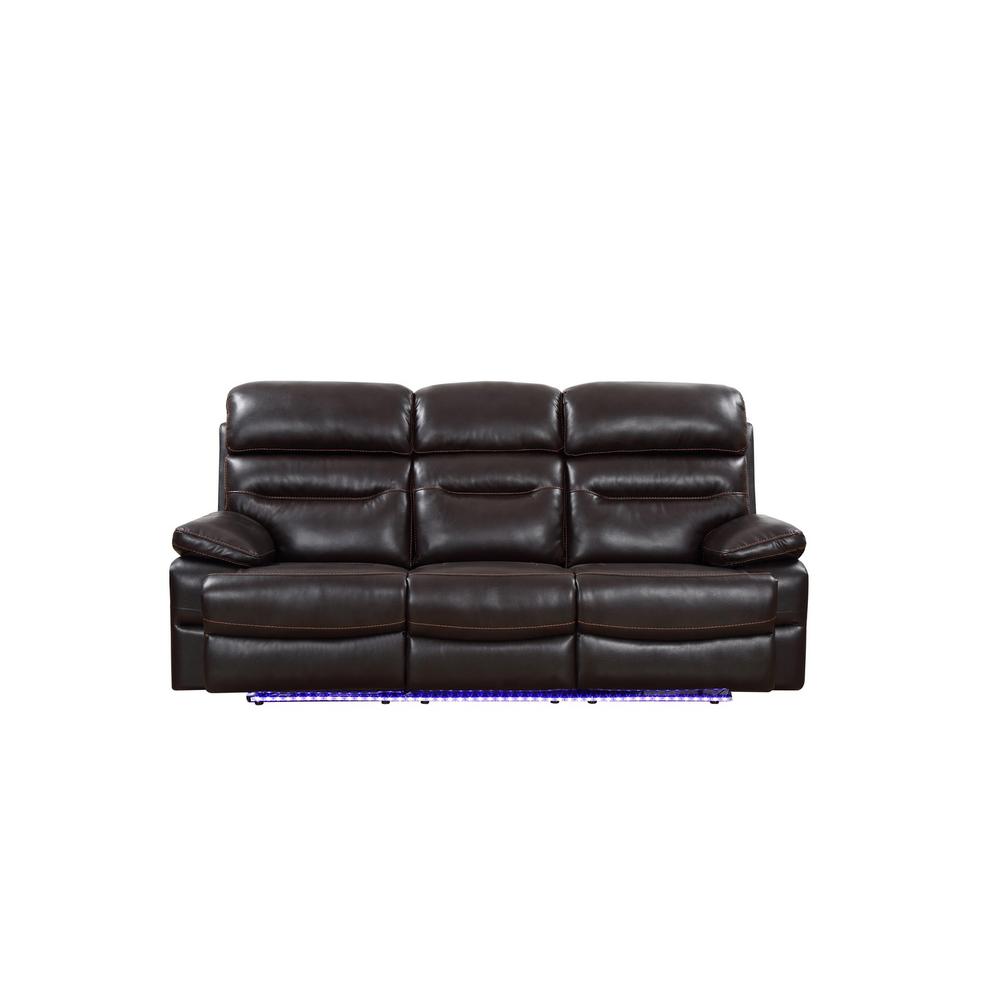 89" X 40" X 41" Brown  Power Reclining Sofa - 366311. Picture 1