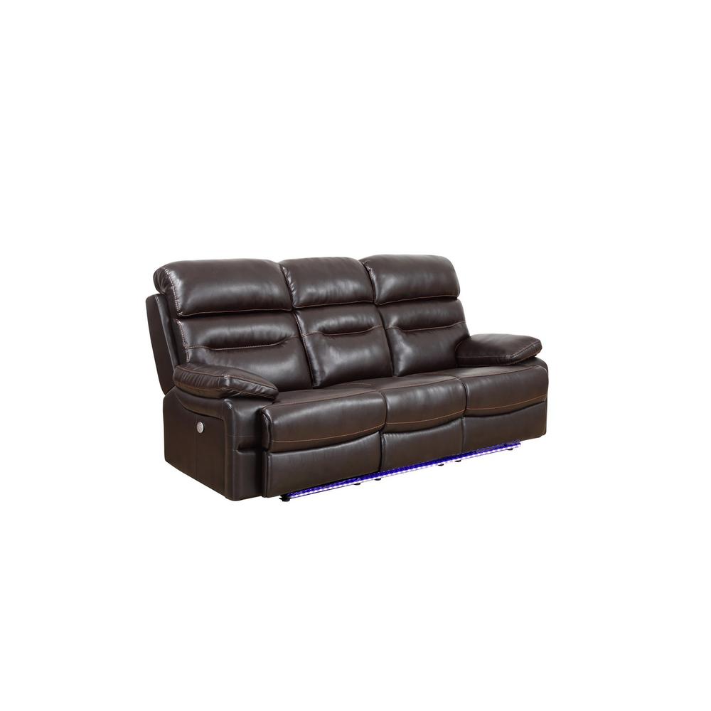 89" X 40" X 41" Brown  Power Reclining Sofa - 366311. Picture 2