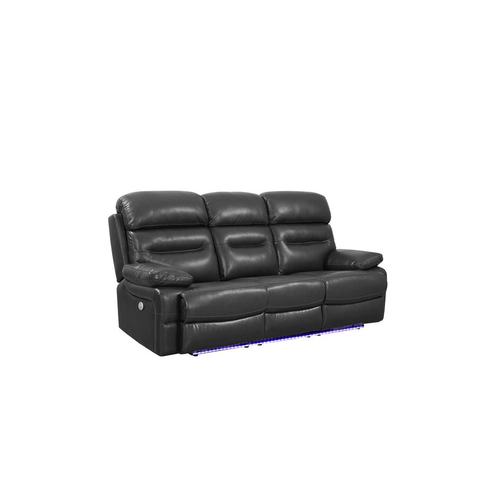 89" X 40" X 41" Gray  Power Reclining Sofa - 366316. Picture 2
