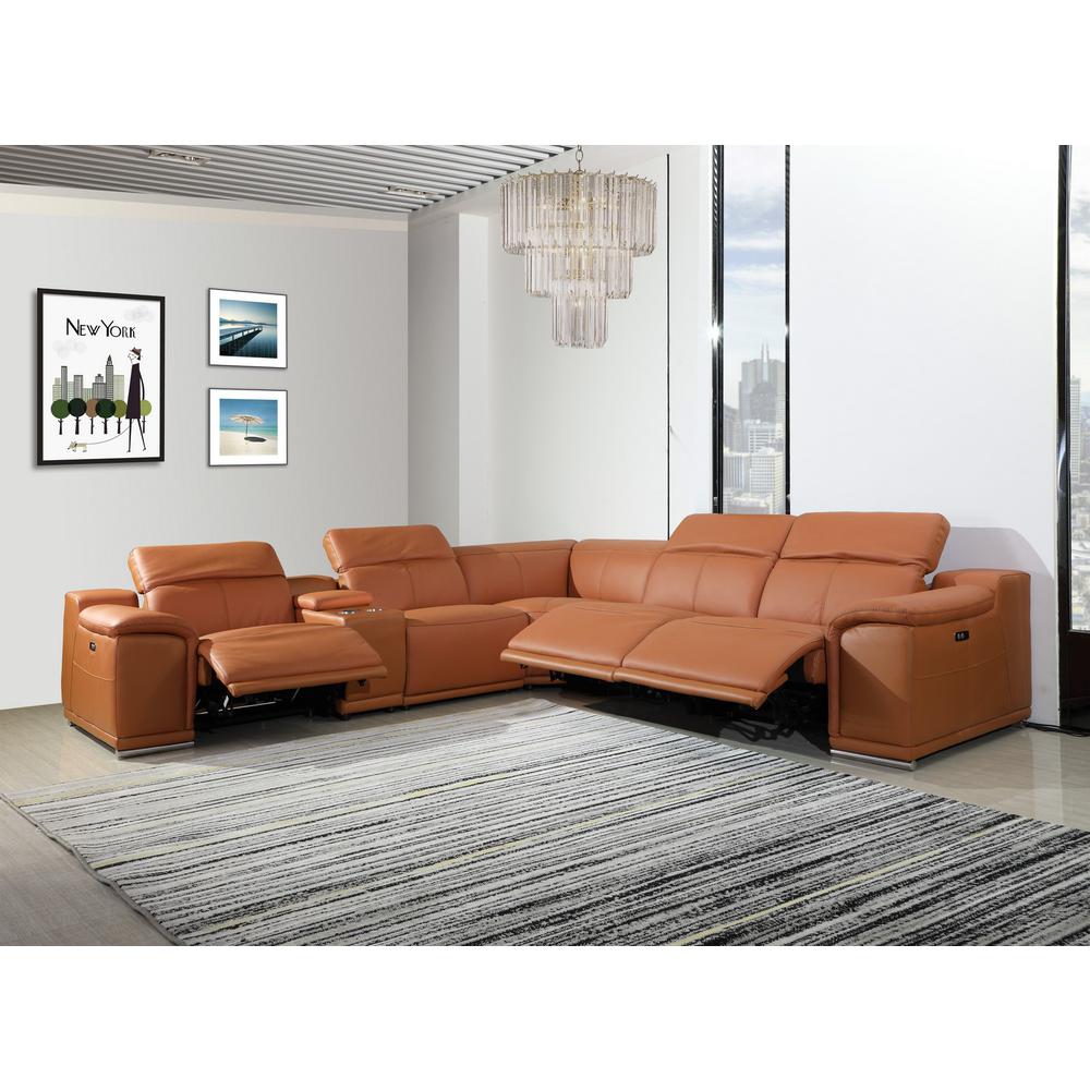 212" X 240" X 19"1.2" Camel Power Reclining 6"PC Sectional - 366351. Picture 1
