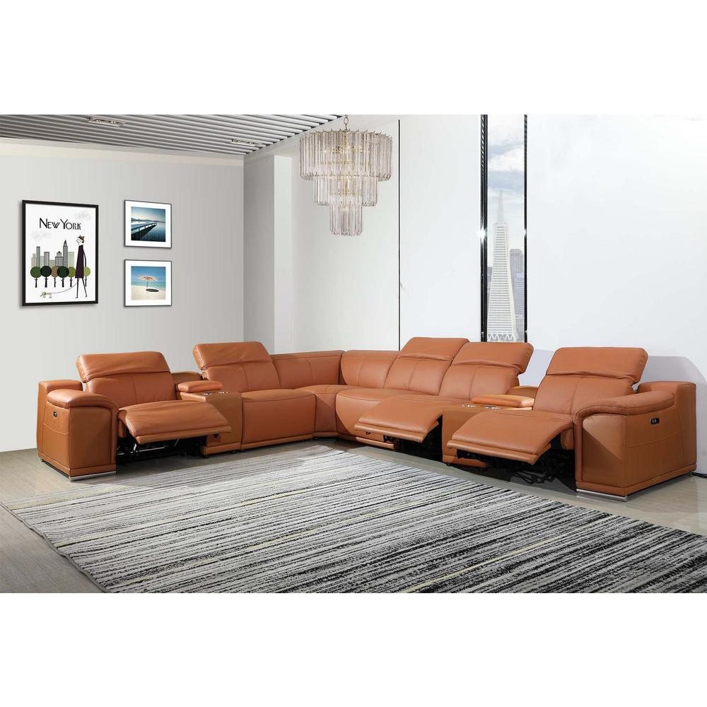 154" X 200" X 162".2 Camel Power Reclining 8PC Sectional - 366354. Picture 1