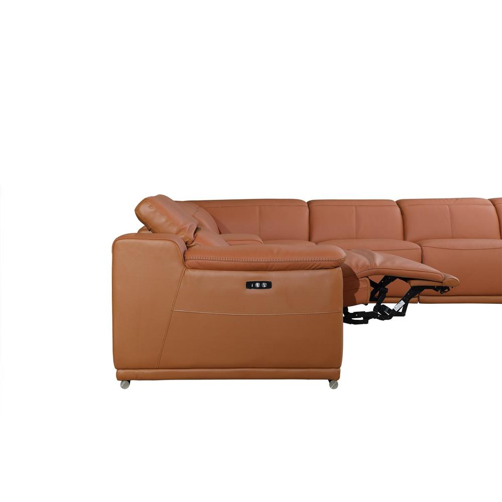 26"7" X 32"0 X 266".4 Camel Power Reclining 8PC Sectional - 366355. Picture 3