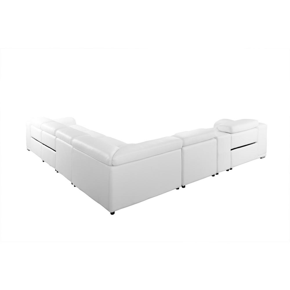 254" X 280" X 237.4" White Power Reclining 7PC Sectional - 366363. Picture 4