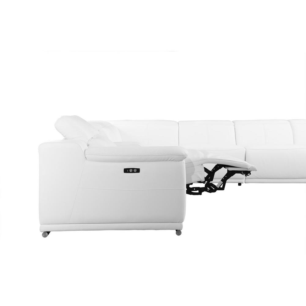 154" X 200" X 162.2" White Power Reclining 8PC Sectional - 366364. Picture 2