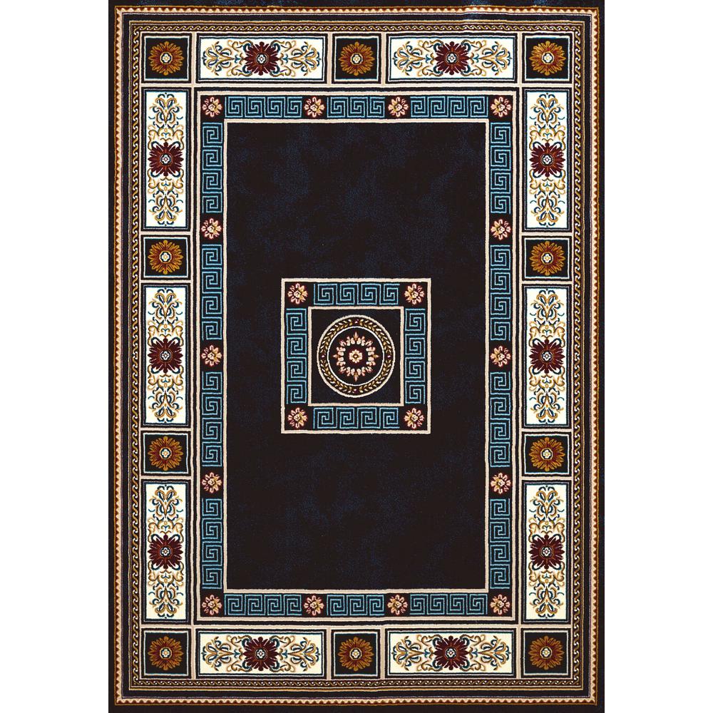 27" x 86" Navy Polyester Runner Rug - 366697. Picture 1