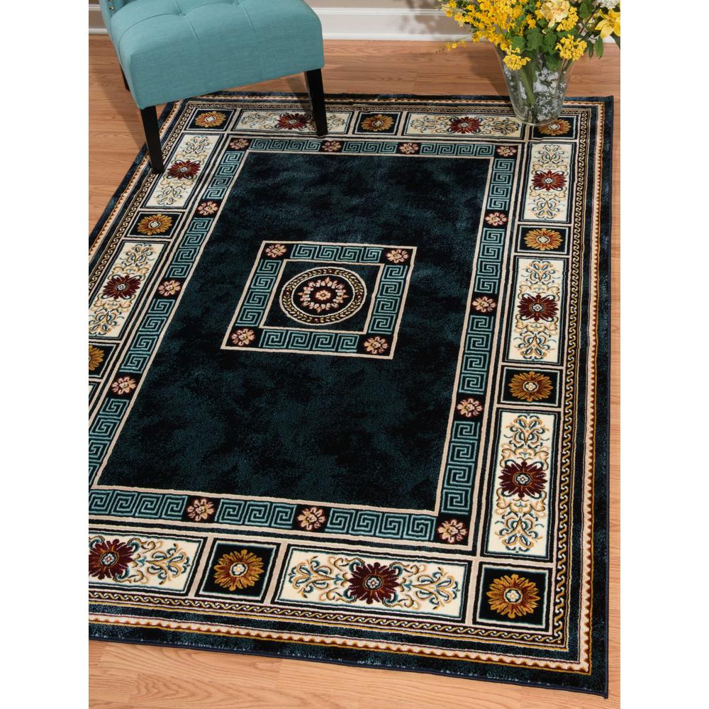 27" x 86" Navy Polyester Runner Rug - 366697. Picture 2