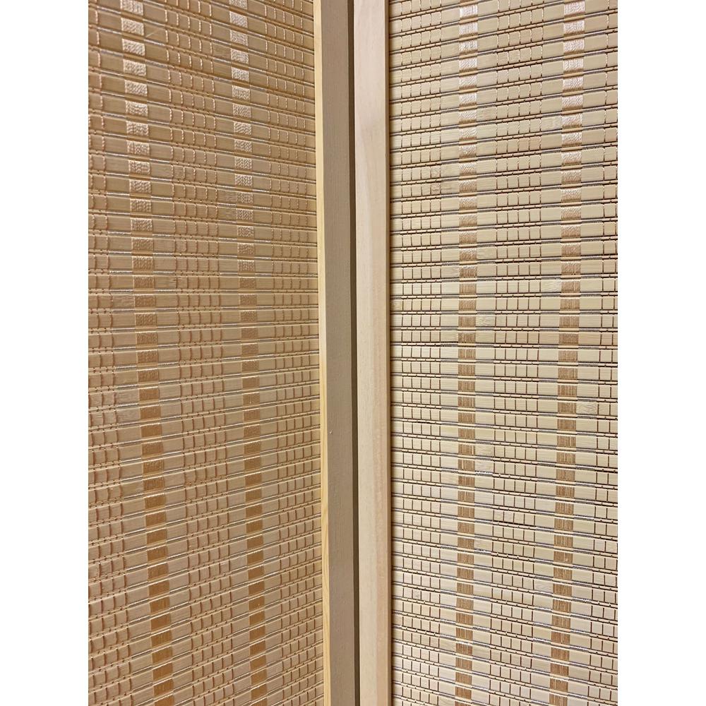 Natural Woven Bamboo 4 Panel Room Divider Screen - 370413. Picture 2