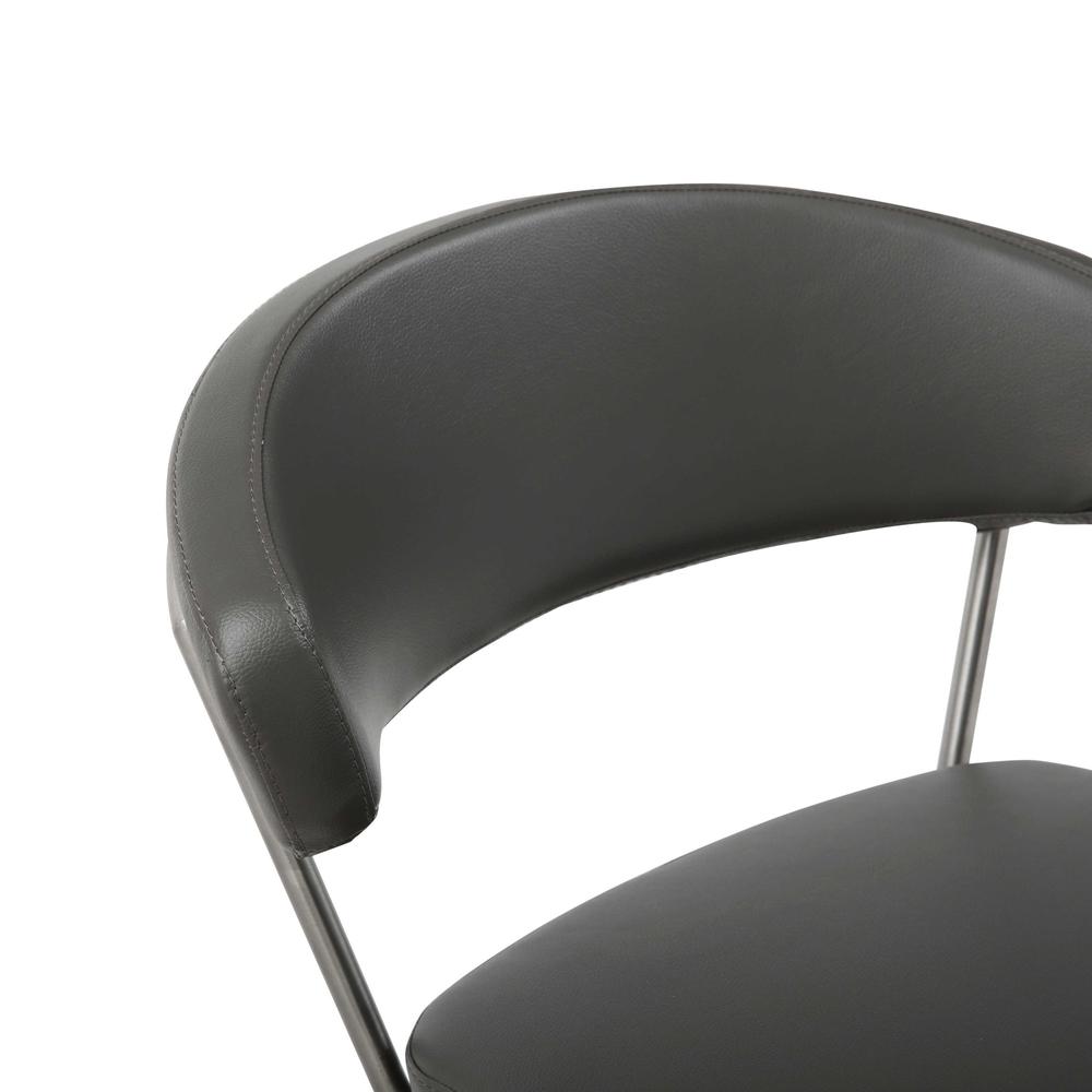 Black Upholstered Back and Seat Bar Stool - 370621. Picture 6