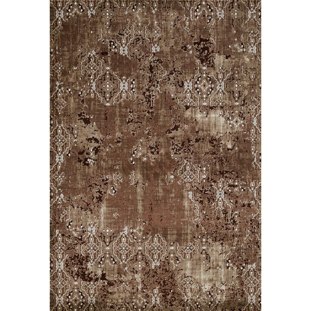 63" x 84" x 0.43" Brown Polypropylene/Polyester Area Rug - 371758. The main picture.
