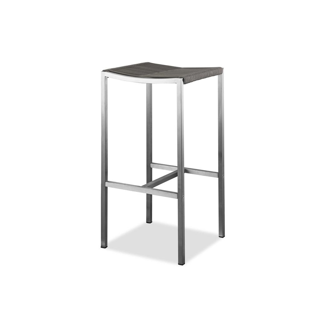 Set of 4 Stainless Steel Square Bar Stool - 372056. The main picture.