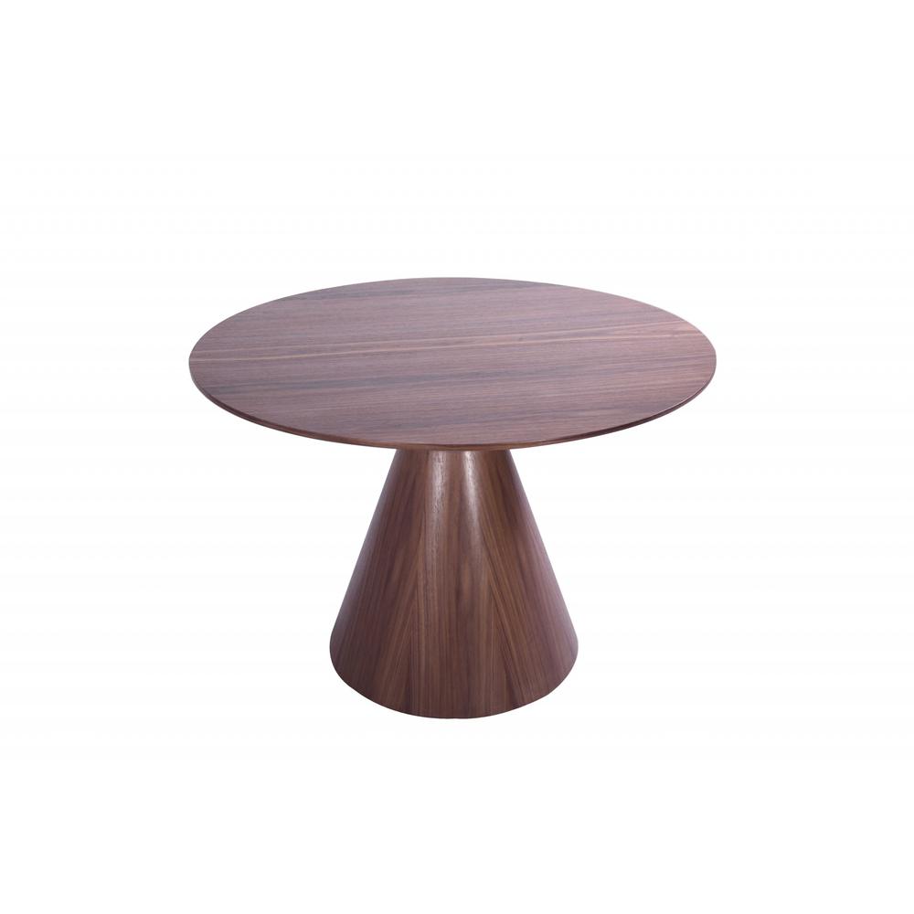 47" X 47" X 30" Walnut Veneer Round Dining Table - 372067. Picture 3