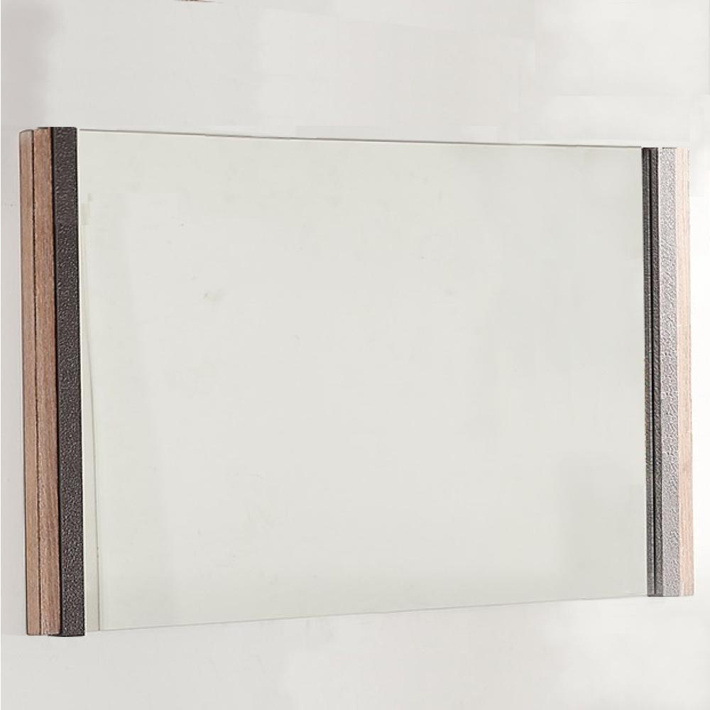 51" X 3.5" X 35" Natural Veneer Metal Mirror - 372099. Picture 2
