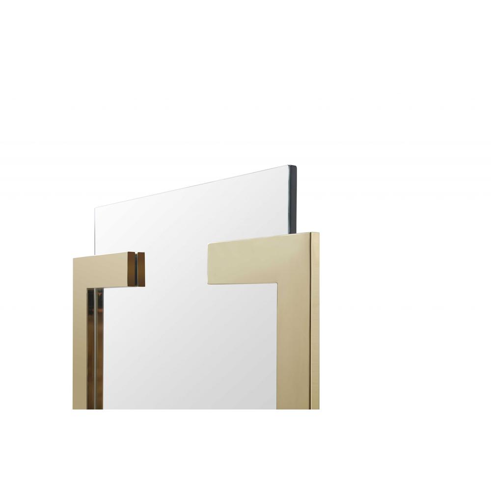 35" X 35" X 2" Polished Gold Stainless Steel Mirror - 372103. Picture 3