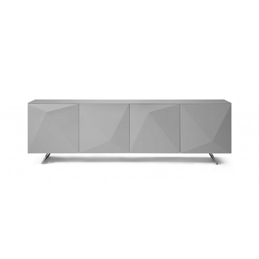 94" X 18" X 29" Grey Glass Buffet - 372107. Picture 1