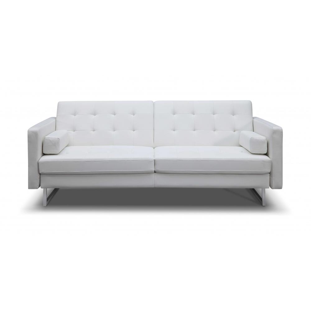 80" X 45" X 13" White Stainless Steel Sofa Bed - 372117. Picture 1