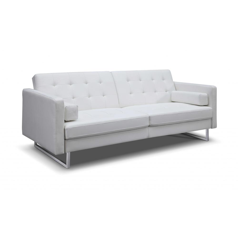 80" X 45" X 13" White Stainless Steel Sofa Bed - 372117. Picture 2
