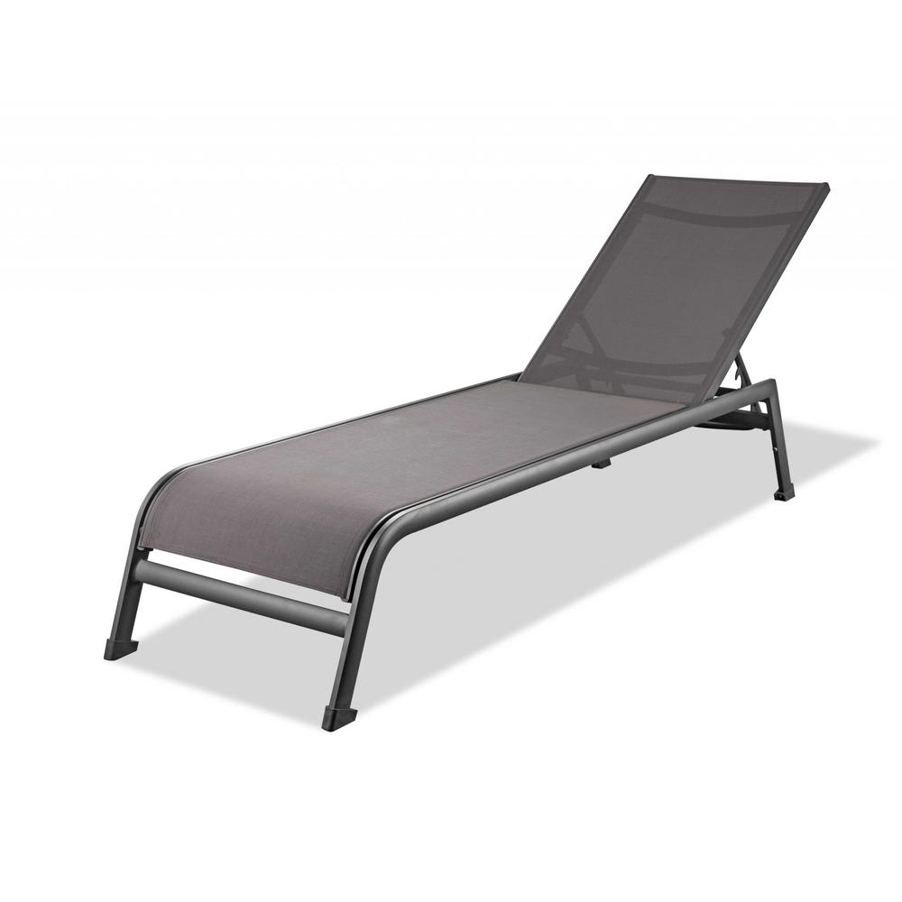 Set of 2 Taupe Aluminum Chaise Lounges - 372157. Picture 1