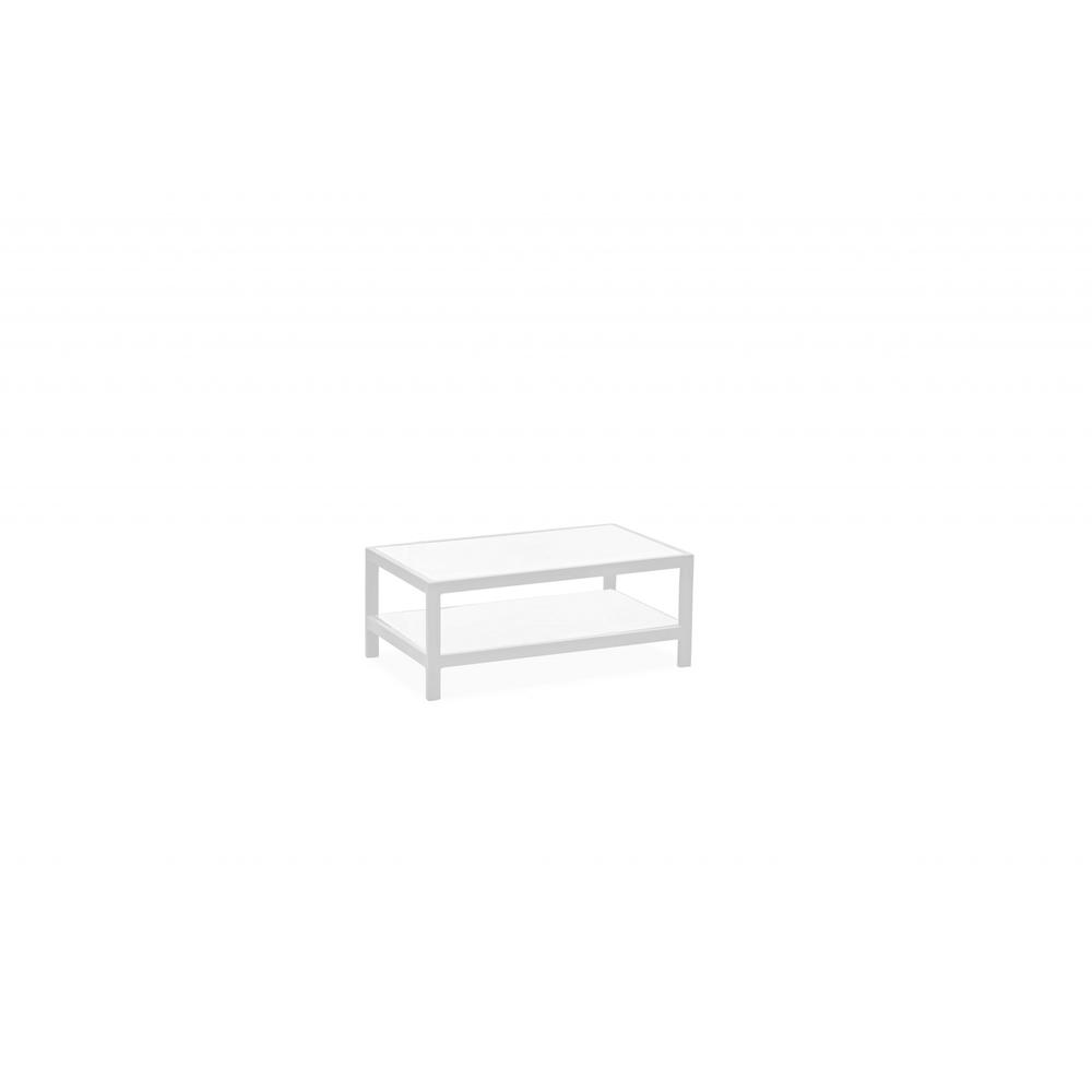35 X 22 X 14.5 White Aluminum Coffee Table. Picture 1