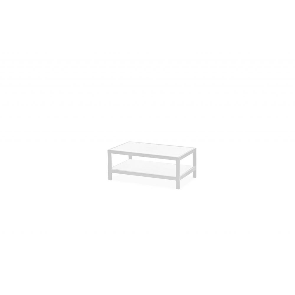 35 X 22 X 14.5 White Aluminum Coffee Table. Picture 3