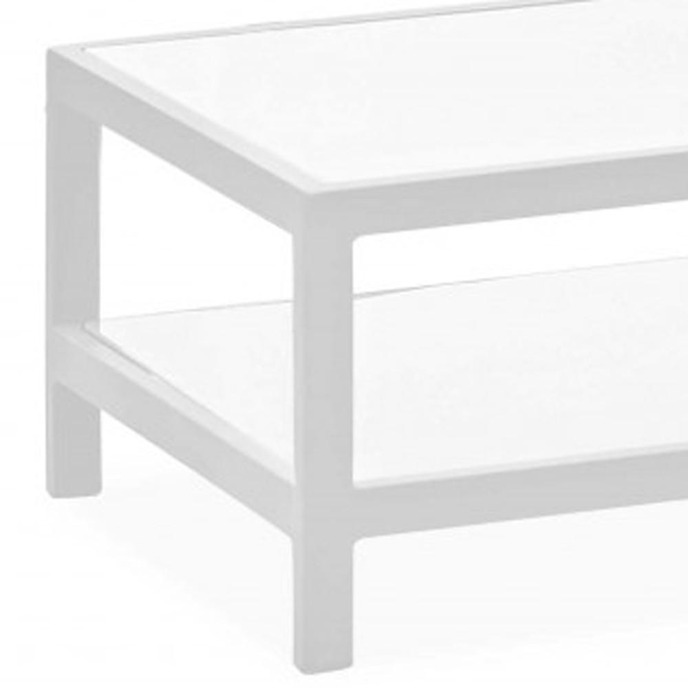 35 X 22 X 14.5 White Aluminum Coffee Table. Picture 4