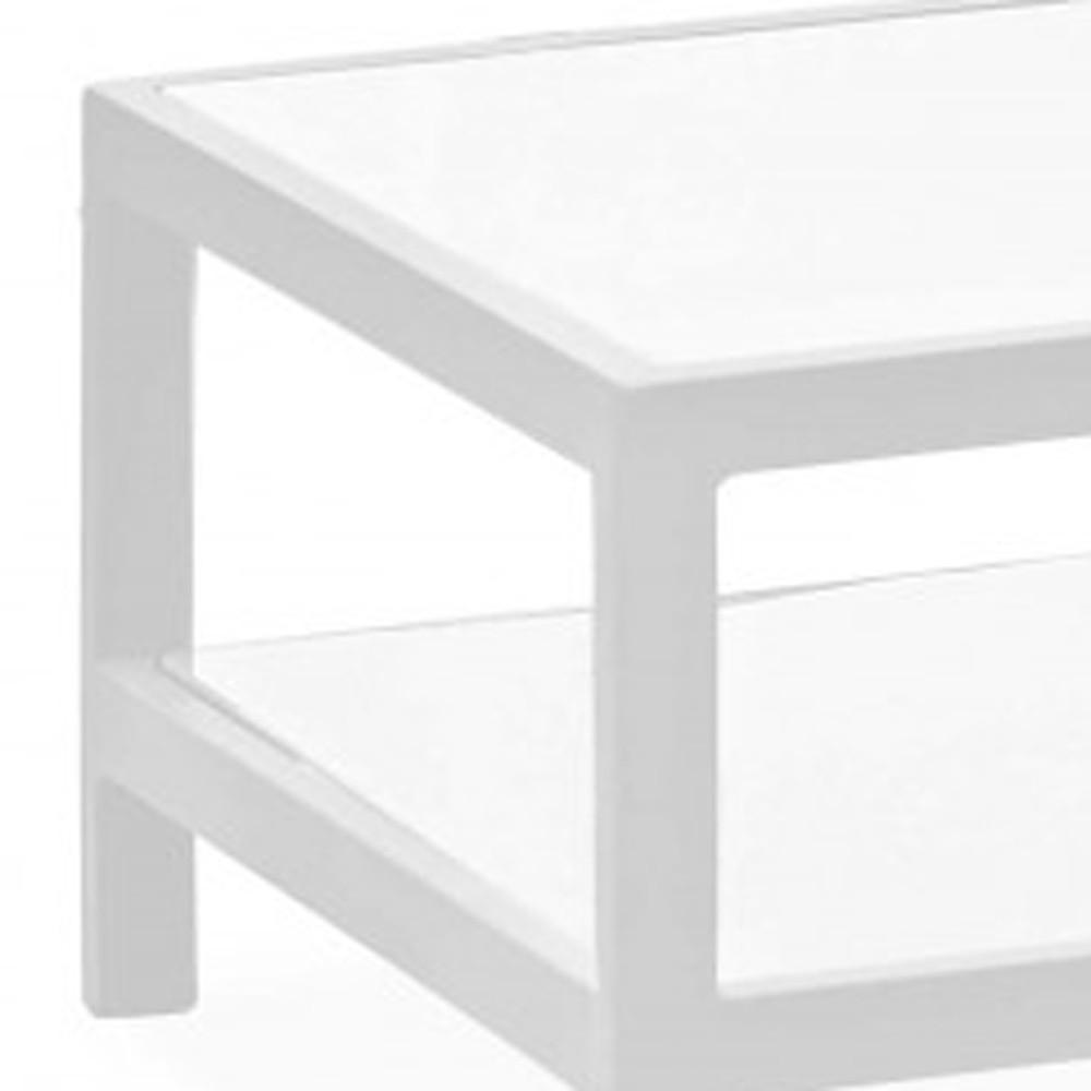 35 X 22 X 14.5 White Aluminum Coffee Table. Picture 5