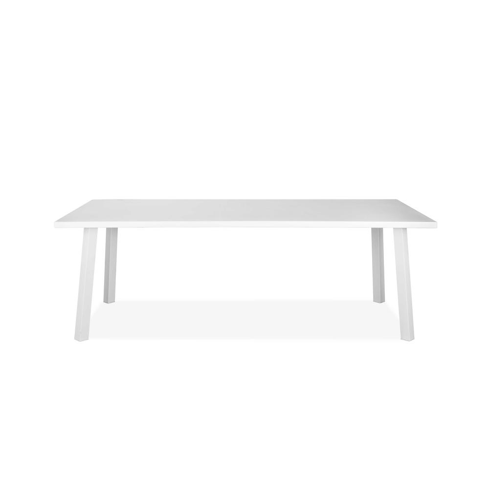 87" X 39" X 29" White Aluminum Dining Table - 372204. Picture 1