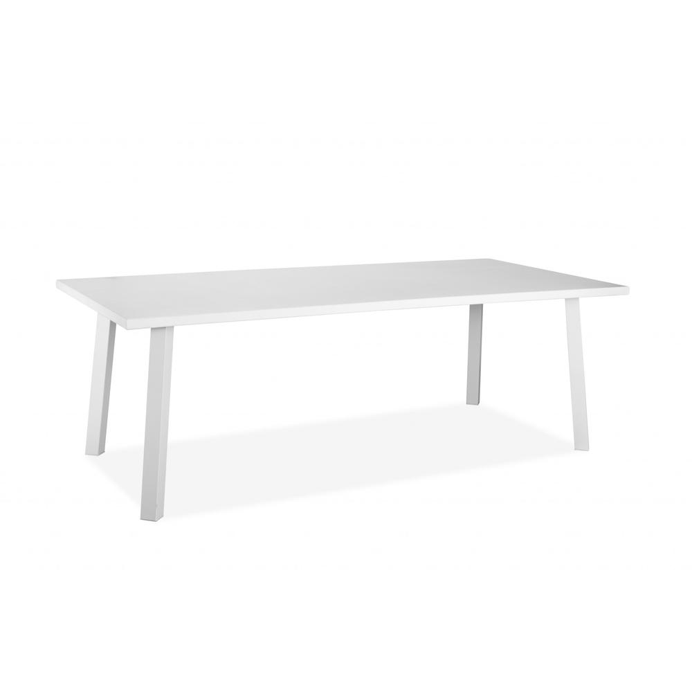 87" X 39" X 29" White Aluminum Dining Table - 372204. Picture 2