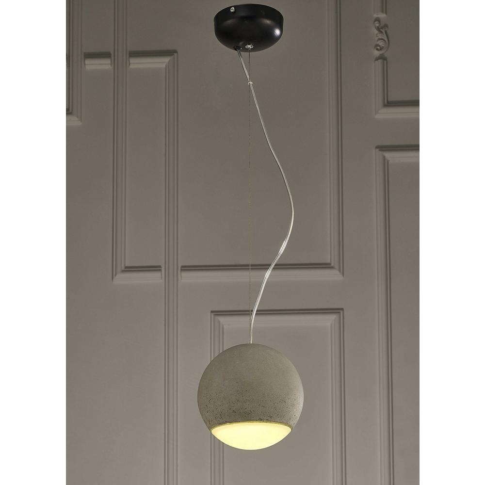 7" Round Silver Ceiling Pendant Lamp - 372241. Picture 3