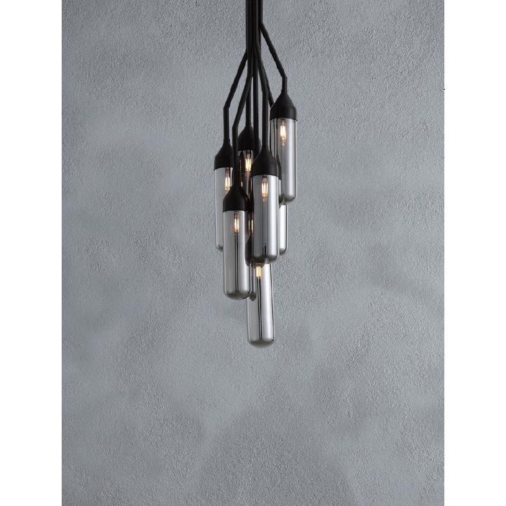 10.5" X 10.5" X 48" Black Carbon Steel Pendant Lamp - 372250. Picture 2