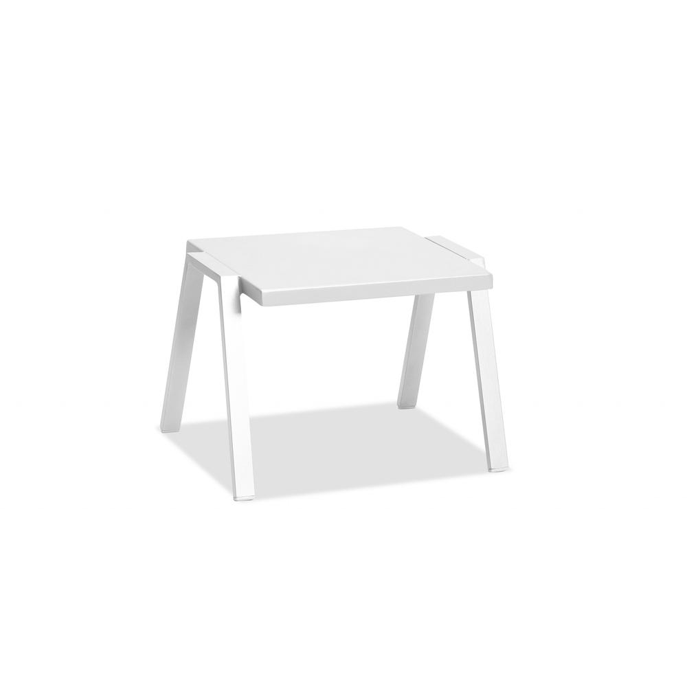 22 X 18 X 16 White Aluminum Side Table. Picture 1