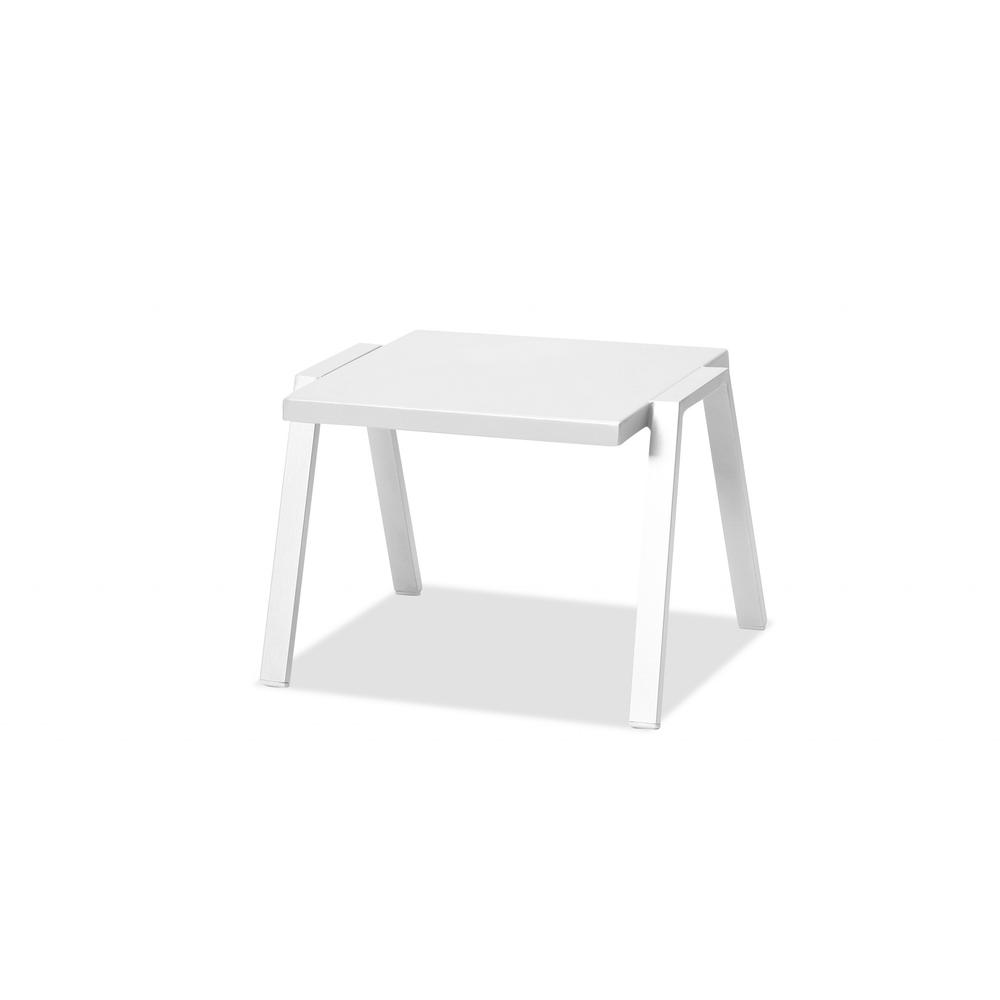 22 X 18 X 16 White Aluminum Side Table. Picture 3