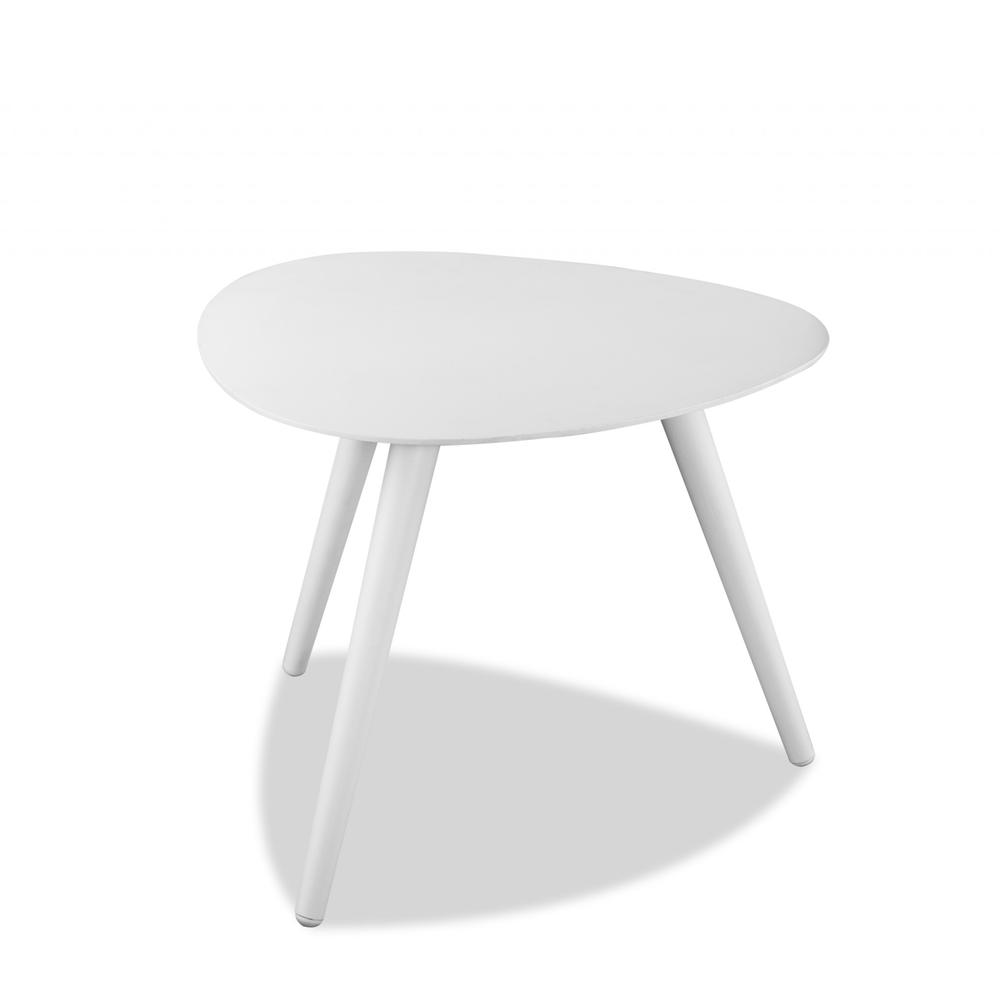 Triad White Aluminum Side Table. Picture 2