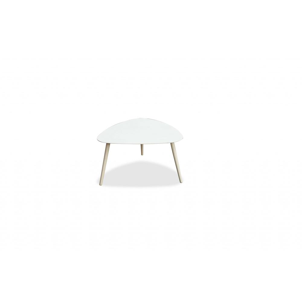 Triad White Aluminum Side Table. Picture 3